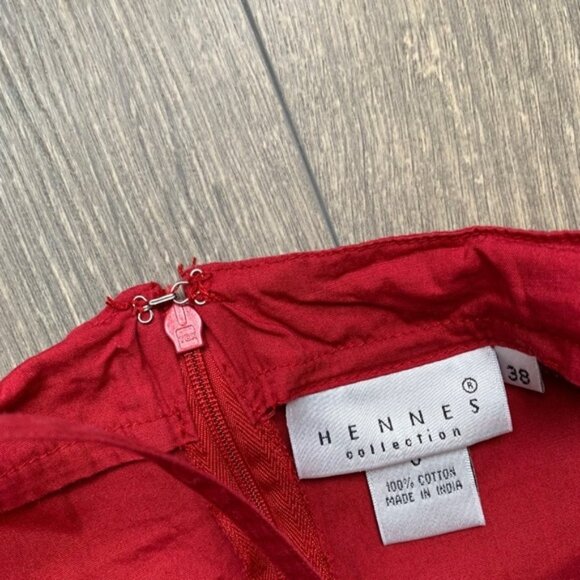 Y2k 2000s H&M Hennes Women's Mini Dress Sleeveless Straight Fit 90s Red Size 8 - Picture 10 of 15